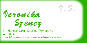 veronika szencz business card